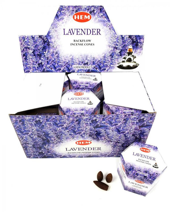 HEM Lavender Backflow Cones , 12 Pack  (40 cones each pack), 480 Cones