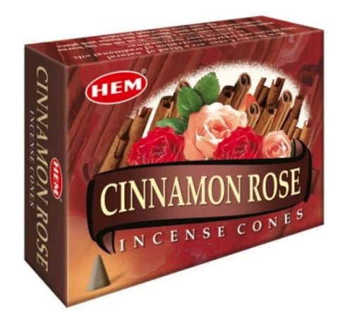 Hem Cinnamon Rose, Incense Cone, 12 Pack Box