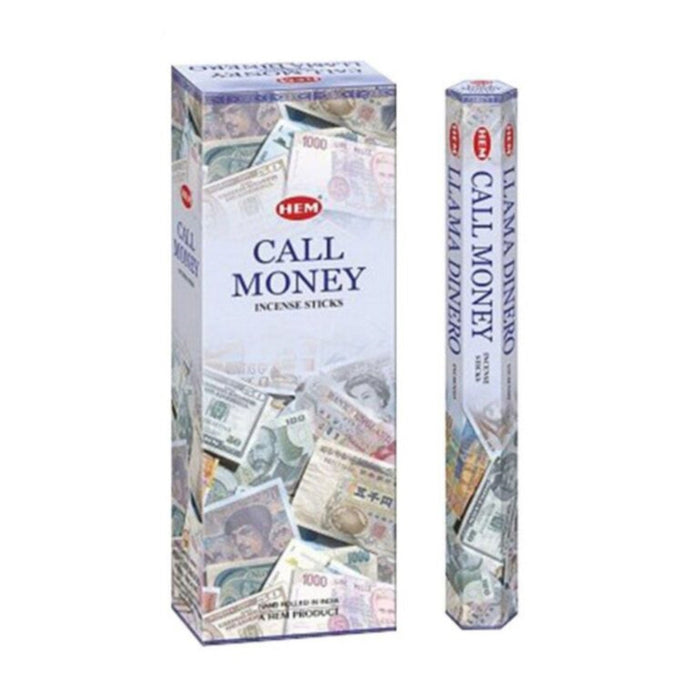 Hem Call Money, Incense Sticks, Jumbo, 16", 6 Pack Box