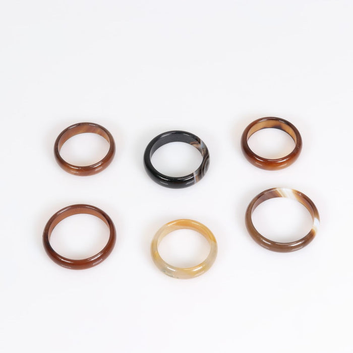 Agate Shaped Ring, Mix Pack (US Size 8 to 11), 10 Pieces in a Pack, #0013