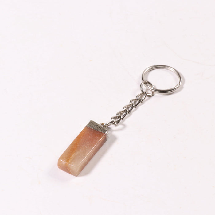 Caribbean Calcite Key Chain, 0.45" x 1.80" x 0.25" Inch, 10 Pieces in a Pack, #008