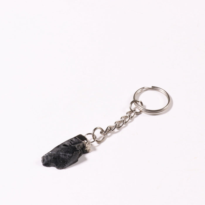 Tourmalinated Quartz Key Chain, 0.45" x 1.80" x 0.25" Inch, 10 Pieces in a Pack, #030