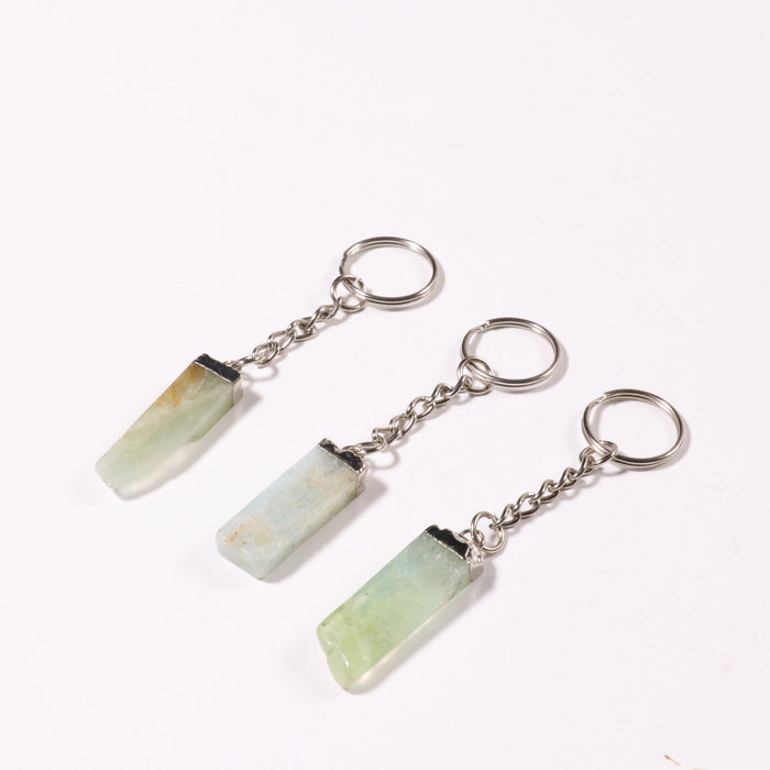 Prehnite Key Chain, 0.45" x 1.80" x 0.25" Inch, 10 Pieces in a Pack, #016