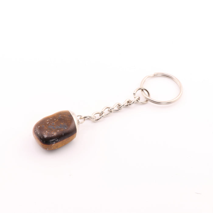 Tiger Eye Mixed Shape Key Chain, 0.55" x 1.10" Inch, 10 Pieces in a Pack, #021
