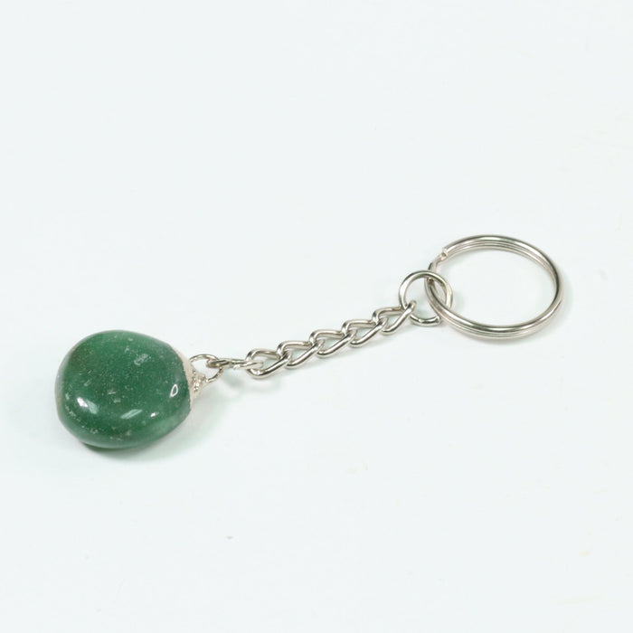 Green Aventurine Mixed Shape Key Chain, 0.55" x 1.10" Inch, 10 Pieces in a Pack, #038