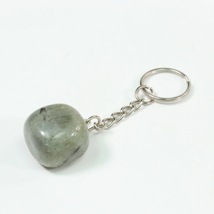 Labradorite Mixed Shape Key Chain, 0.55" x 1.10" Inch, 10 Pieces in a Pack, #054