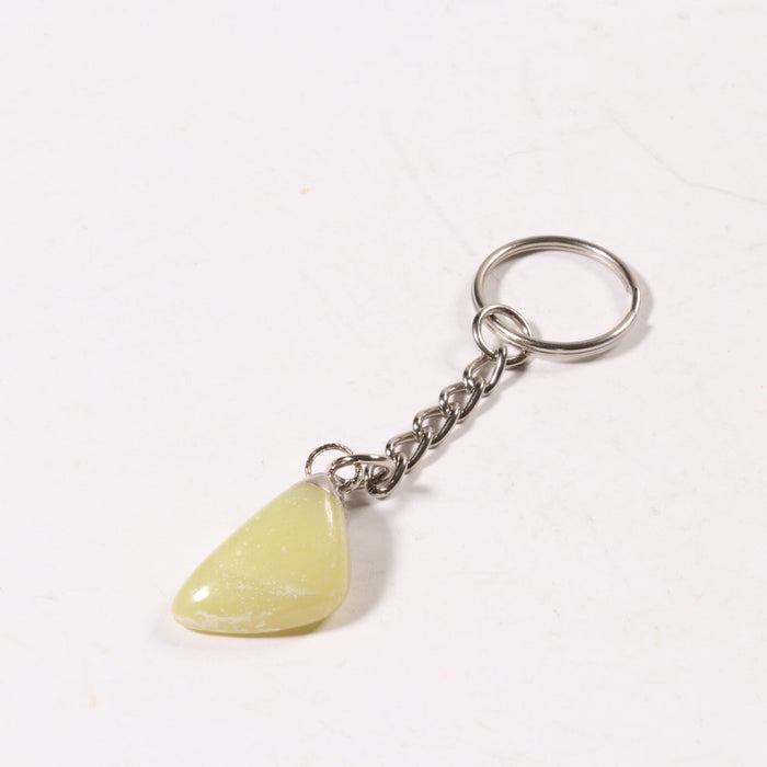 Jade Mixed Shape Key Chain, 0.55" x 1.10" Inch, 10 Pieces in a Pack, #061