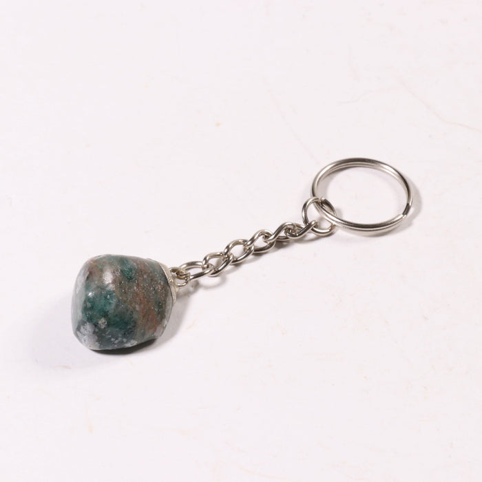 Green Apatite Mixed Shape Key Chain, 0.55" x 1.10" Inch, 10 Pieces in a Pack, #010