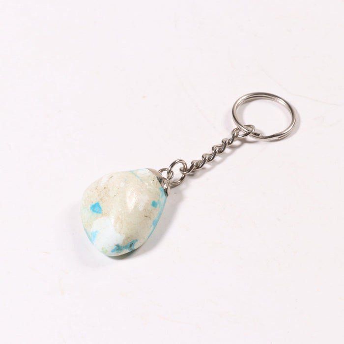 Turquoise Howlite Mixed Shape Key Chain, 0.70" x 1.15" Inch, 10 Pieces in a Pack, #063