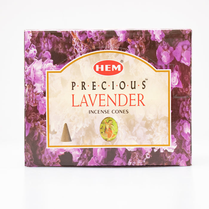 Hem Lavender, Incense Cone, 24 grams in one Pack, 12 Pack Box