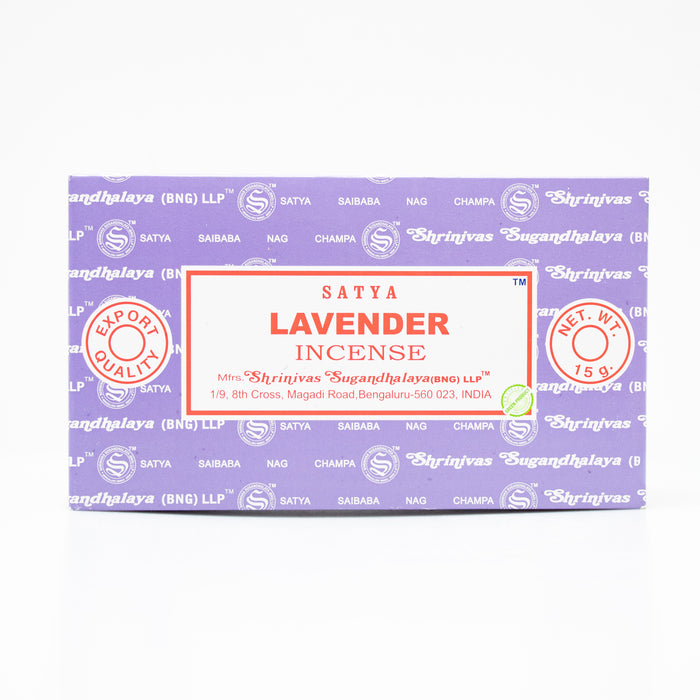 Satya Lavender, Incense Sticks, 15 grams in one Pack, 12 Pack Box