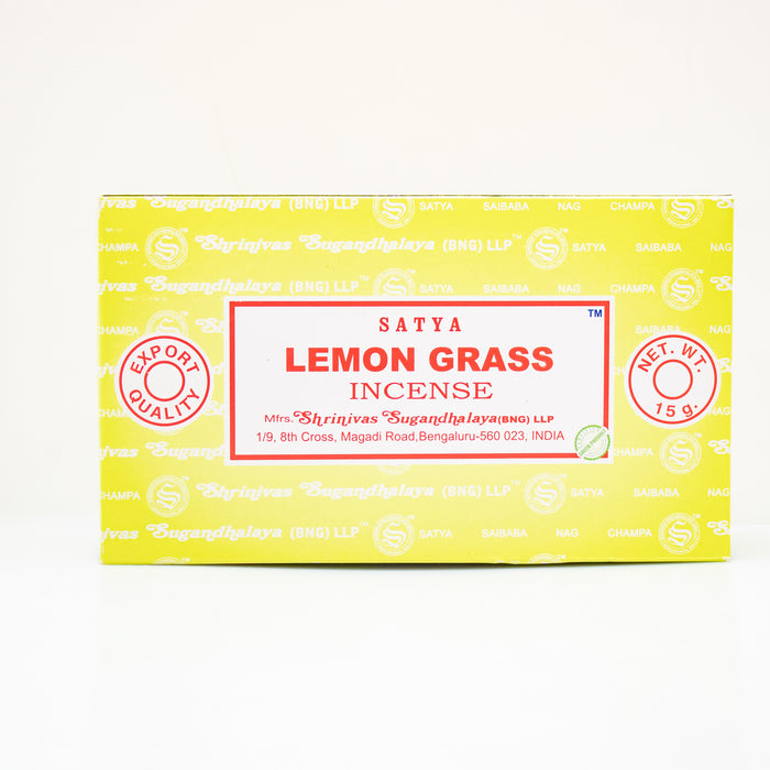 Satya Lemon Grass, Incense Sticks, 15 grams in one Pack, 12 Pack Box