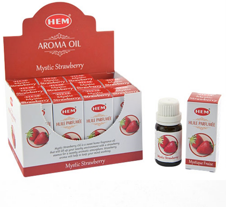 Hem Mystic Strawberry Aroma Oil, 12 packs of 10 ml