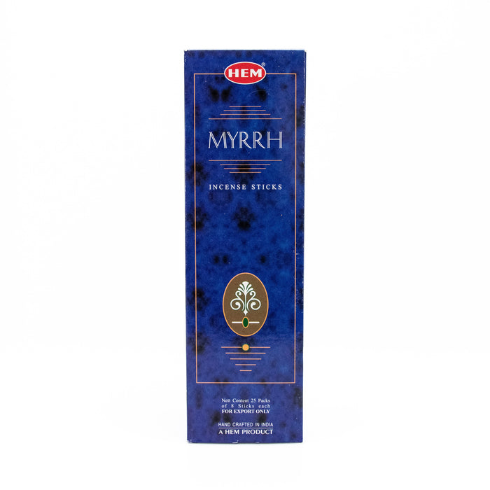 Hem Myrrh, Incense Sticks, 8 Stick, 18 grams in one Pack, 25 Pack Box