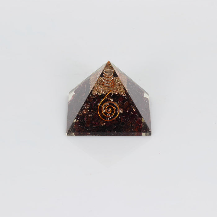 Garnet-Orgonite Pyramid, 2" Inch, 10 Pieces in a Pack