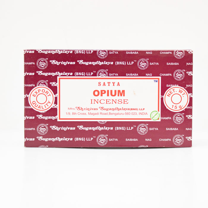 Satya Opium, Incense Sticks, 15 grams in one Pack, 12 Pack Box