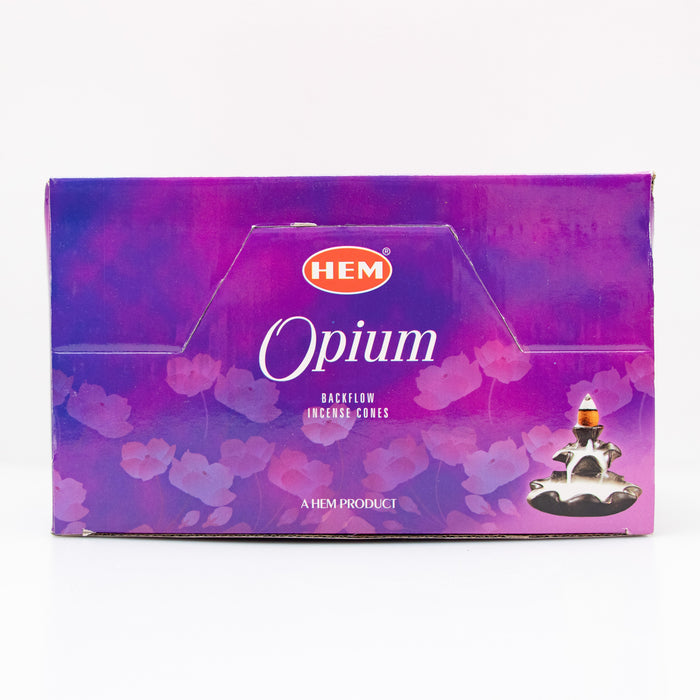 HEM  Opium Backflow Cones,  12 Pack  (40 cones each pack), 480 Cones