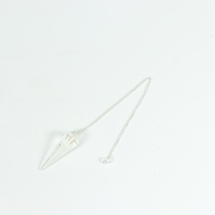 Natural  Clear Quartz Pendulum, 9" x 1,5" Inch, 10 Pieces in a Pack, #0020