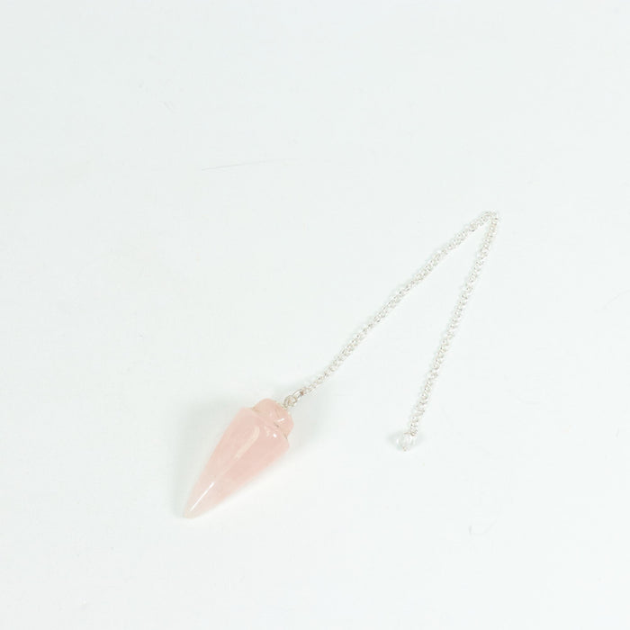 Natural  Rose Quartz  Pendulum, 9,25" x 1,75" Inch, 10 Pieces in a Pack, #0025