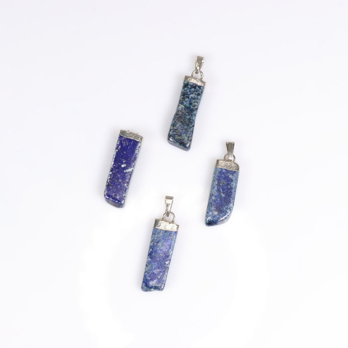 Lapis Lazuli Slab Stick Pendants, 0.45" x 1.80" x 0.25" Inch, 5 Pieces in a Pack, #015