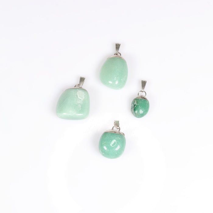 Green Aventurine Mixed Shape Pendants, 0.55" x 1.10" Inch, 5 Pieces in a Pack, #038