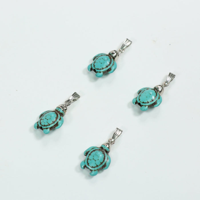 Turquoise Howlite Mixed Shape Pendants, 5 Pieces in a Pack, #092