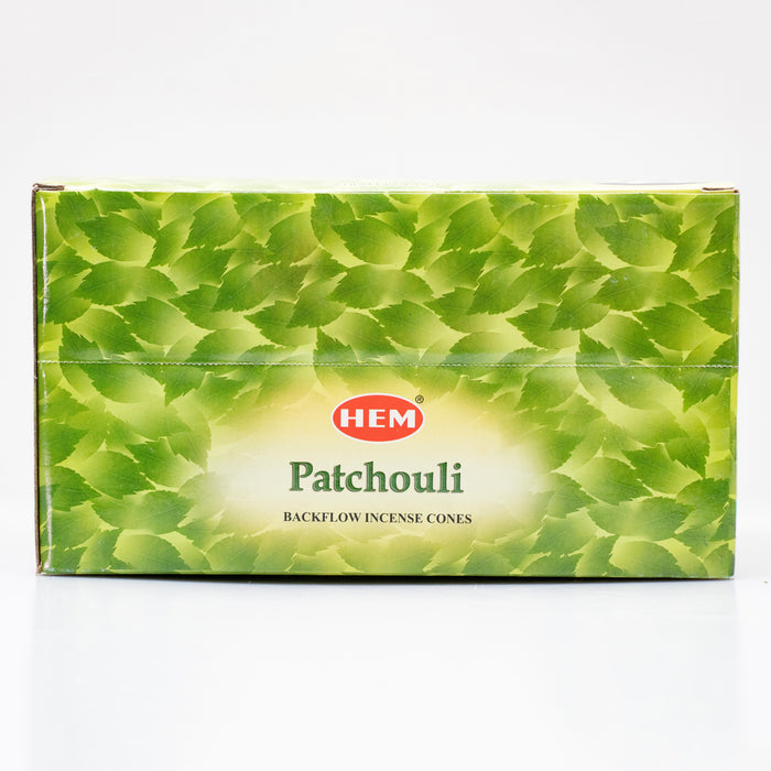 HEM Patchouli, Backflow Cones, 12 Pack  (40 cones each pack), 480 Cones
