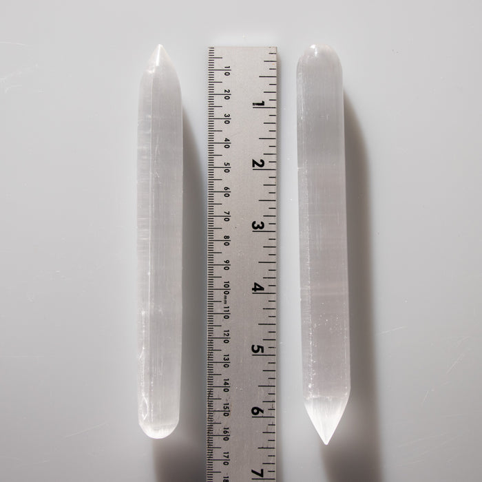 Selenite Plain Massage Wand, 6-6,5" Inch, 5 Pieces in a Pack
