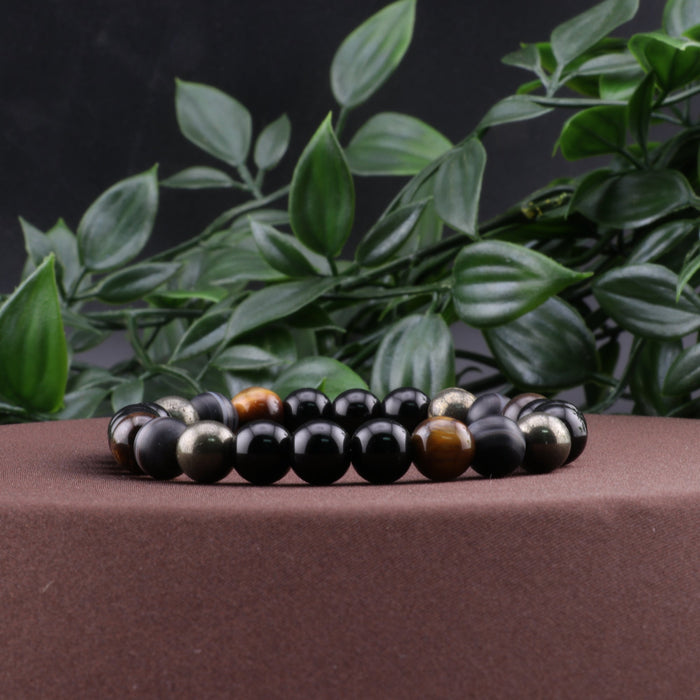 Protection Intention - Natural Gemstone Bracelets, 10 Pieces in a Pack