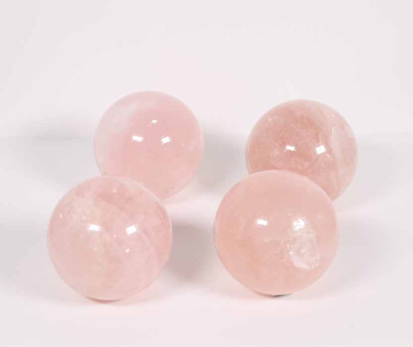 Rose Quartz Sphere Shaped, ~2.5" Inch, 200-300 gr, 1 Piece #008