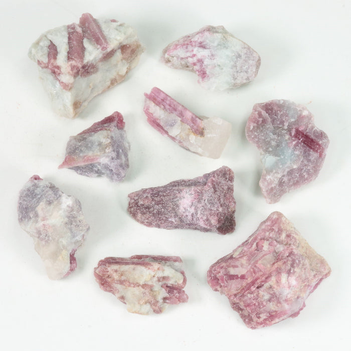 Pink Tourmaline Rough Stone, 3-6cm, 20 Pieces in a Pack, #074