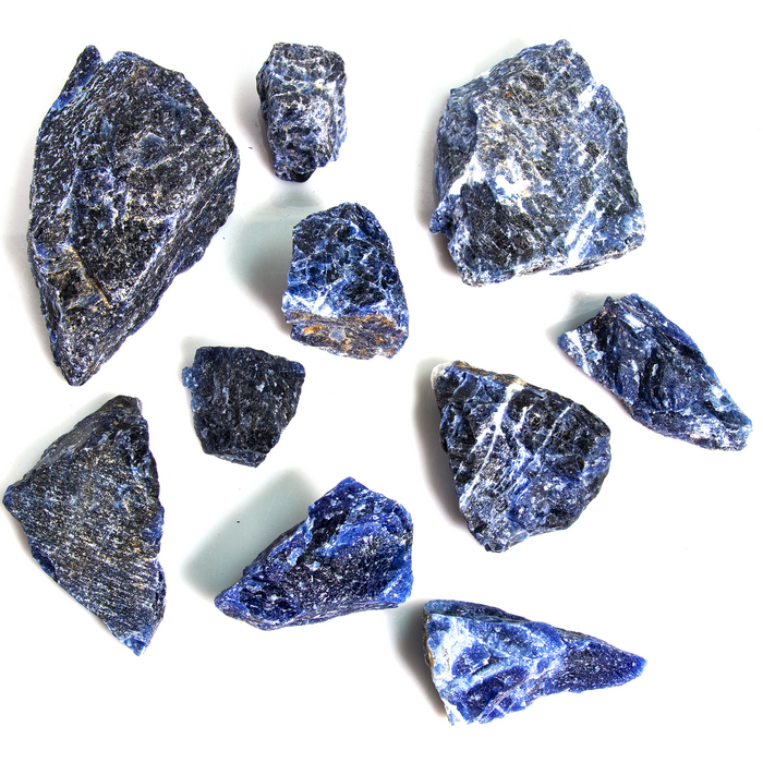 Sodalite Rough Stone, 3-5cm, 20 Pieces in a Pack, #022