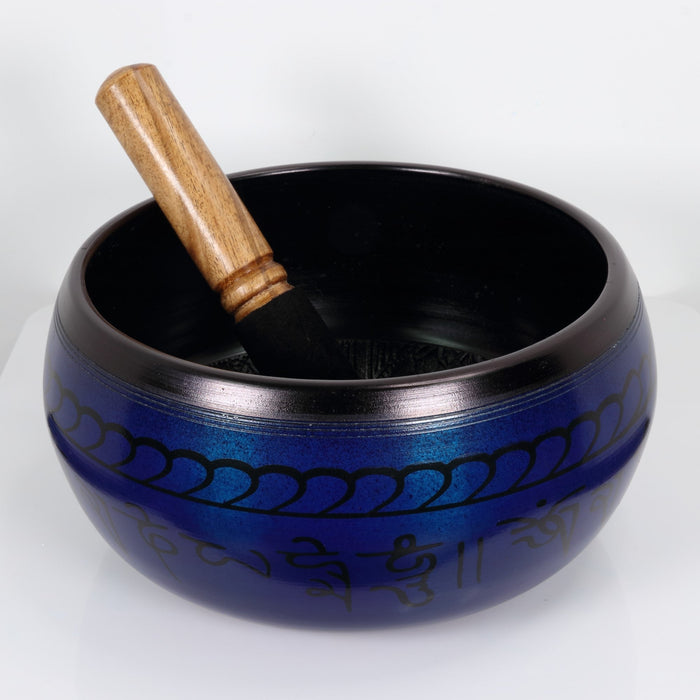 Atma Buti Metal Singing Bowl Navy Blue, 7" Inch, 1170 Grams