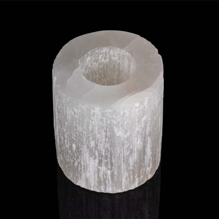 Selenite Flat Top Candle Holder, 3"-3,5" Inch, #001