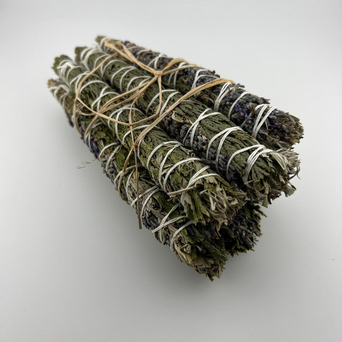 Cedar, Mountain Sage, Lavender Smudge, Chinook Tribe OR, 7-8 Inches, 5 Pieces in a Pack #017