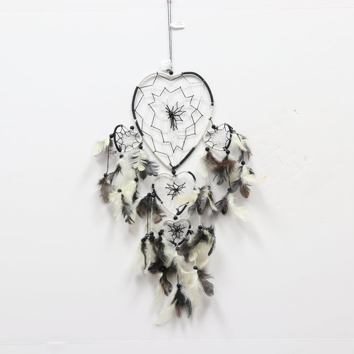 Dream Catcher Heart with Feathers, 5 Pieces in a Pack #SM3H