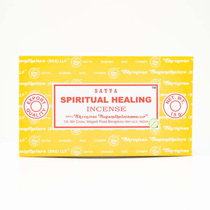 Satya Spiritual Healing, Incense Sticks, 15 grams in one Pack, 12 Pack Box