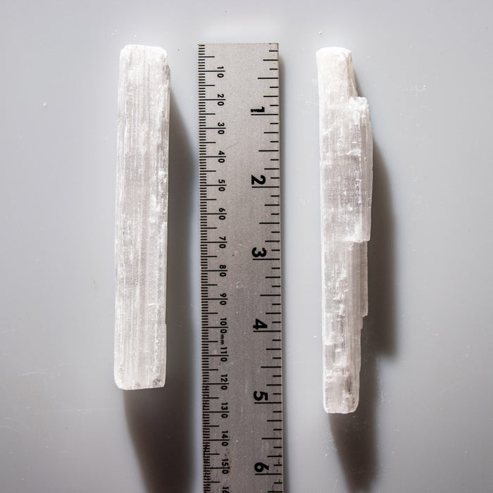 Selenite Plain Stick, 5" Inch, 5 Pieces in a Pack