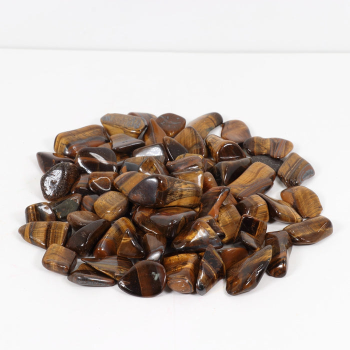 Tiger Eye Tumbled Stone, 2-3cm, Quality B, 1 Lb