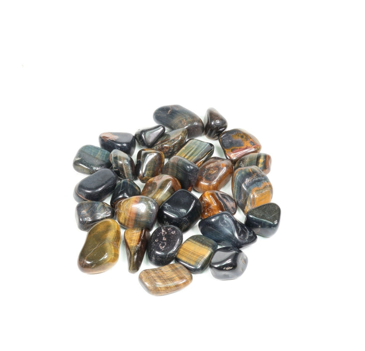 Iron Tiger Eye Tumbled Stone, 2-3cm, 1 Lb