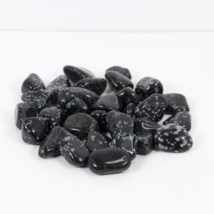 Snowflake Obsidian Tumbled Stone, 2-3cm, 1 Lb