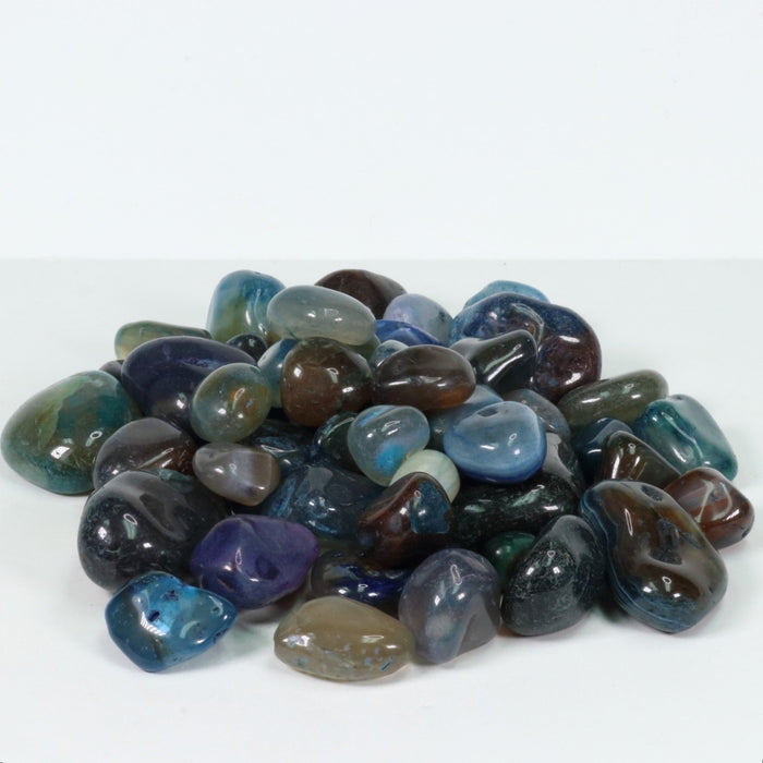 Blue Agate Tumbled Stone, 2-3cm, 1 Lb