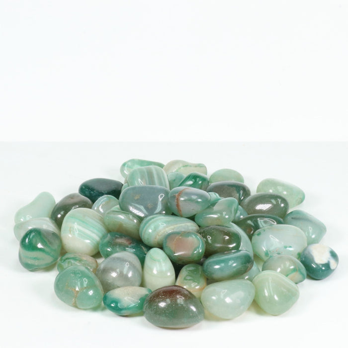 Green Agate Tumbled Stone, 2-3cm, 1 Lb