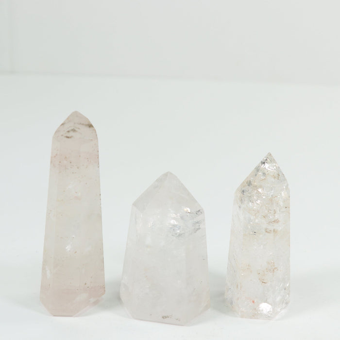 Clear Quartz Polished Tower, Cut Base,  100-200 Gr, 1 Piece #065