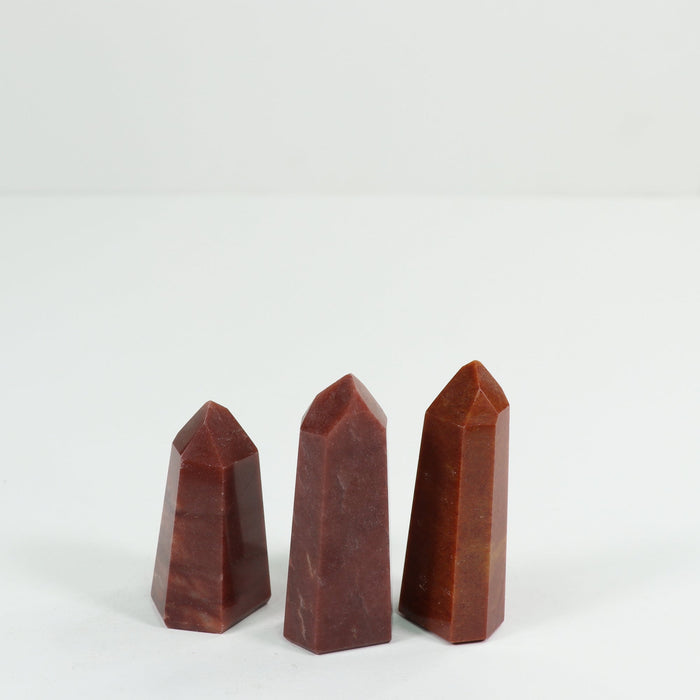 Red Quartz Polished Tower, Cut Base,  0-100 Gr, 1 Piece #039