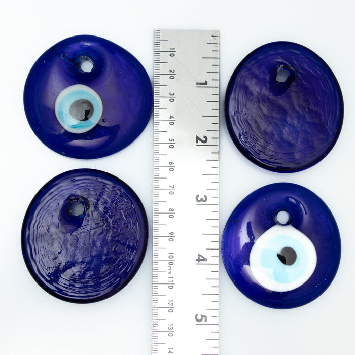 Evil Eye with Hole, 1" Inch, Handmade, 10 Pieces in a Pack