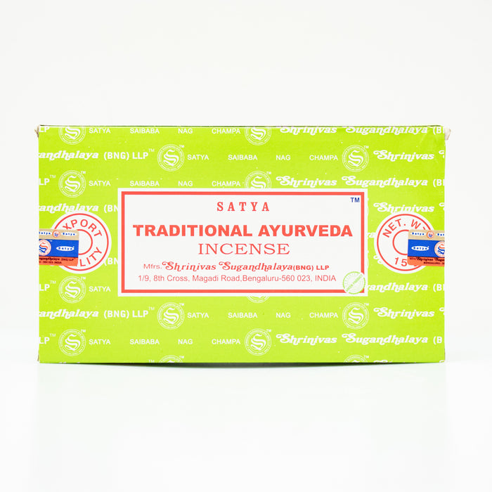 Satya Traditional Ayurveda, Incense Sticks, 15 grams in one Pack, 12 Pack Box