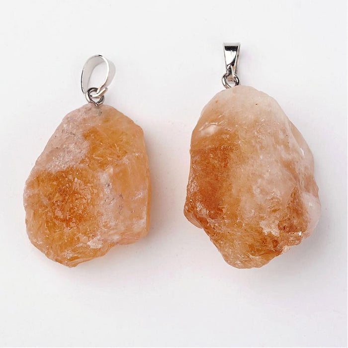 Citrine Raw Pendants, 5 Pieces in a Pack, #032