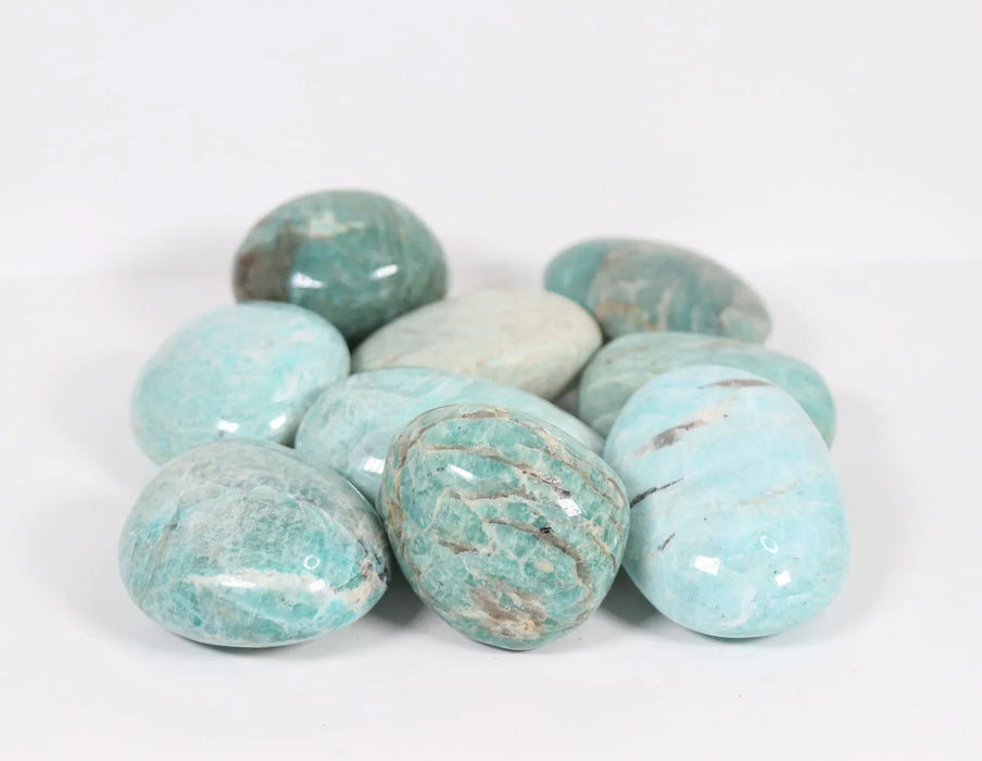 Amazonite Palm Stone, ~2.5" Inch, 0-100 gr, 1 Piece #003