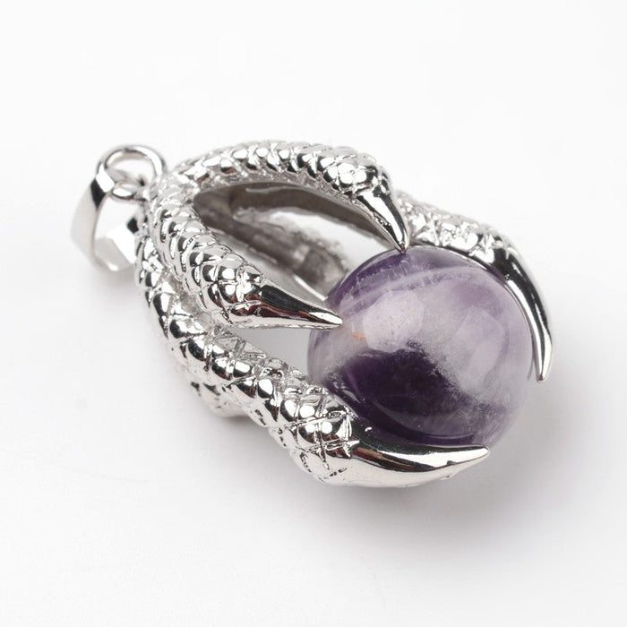 Amethyst Dragon Claw Pendant, 5 Pieces in a Pack